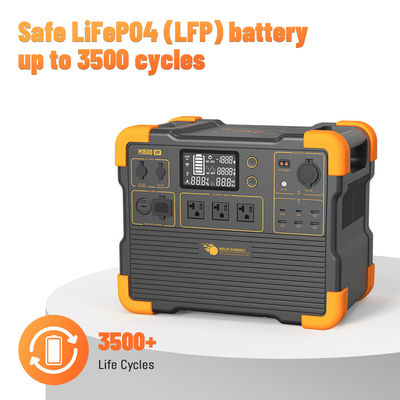 Générateur d'onde sinusoïdale pure de 2200W Système de générateur solaire portable LiFePO4