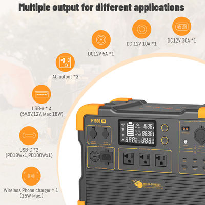 Bon prix Générateur solaire UPS 2200W avec batterie lithium LFP 1536Wh, entrée panneau solaire 600W et temps de charge de 2 heures en ligne