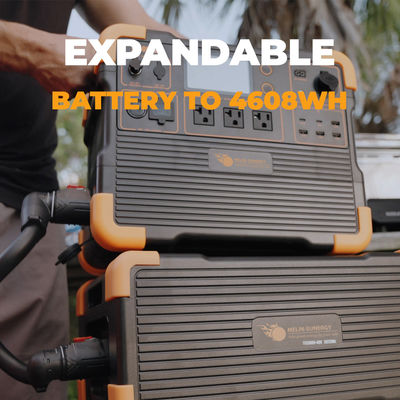 Générateur solaire UPS 2200W avec batterie LiFePO4 1536Wh, entrée solaire 600W et conception légère de 18 kg