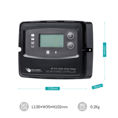 Régulateur d'énergie solaire noir 12V pour les batteries AGM GEL WET Calcium LiFePO4 LTO