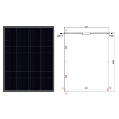 Bon prix Module photovoltaïque de panneau solaire semi-flexible pliable léger 200w 12V panneau solaire flexible en ligne
