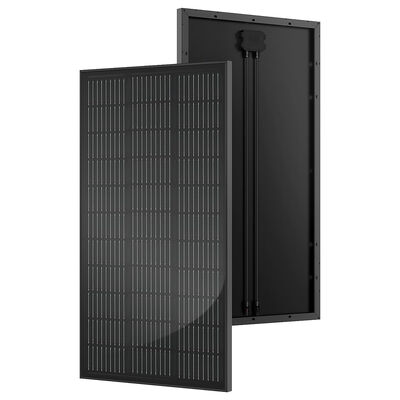 Panneau solaire solide entièrement noir de 130 watts 20 volts Panneaux solaires monocristallins haut de gamme pour camping-car
