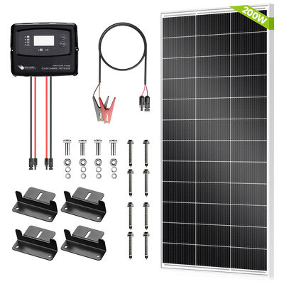 Kits de panneaux solaires pour camping-car de 200W, système solaire portable hors réseau pour camping-cars et aventures en plein air
