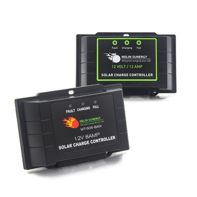Régulateur de charge solaire PWM compact 8A 12V 24V Lifepo4 Régulateur de charge solaire
