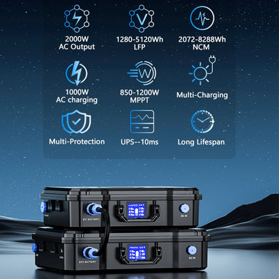 Générateur solaire UPS à entrée PV 150V avec garantie de 5 ans et batterie NMC en pochette, station d'énergie solaire portable