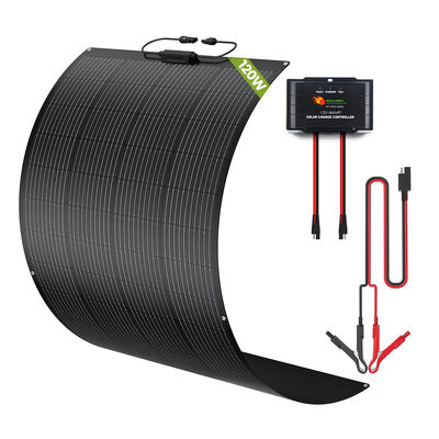 100W 120W kit de panneaux solaires RV léger pour le système 12 volt pour camping-car avec IP65 Contrôleur de charge intelligent étanche à l'eau pour les batteries au plomb et au lithium